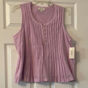 ON Safari Women's Lavender Pleated Tank Top